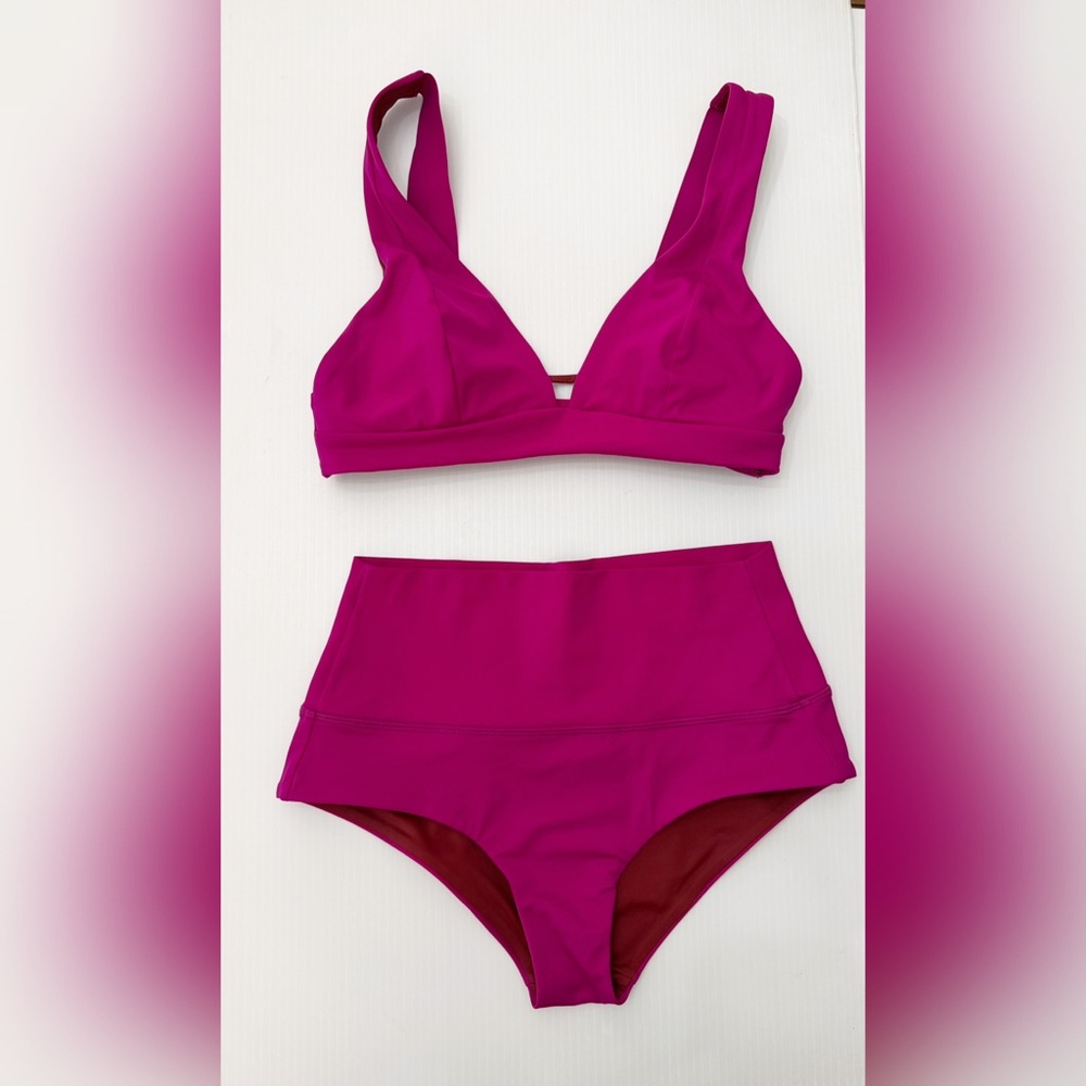 Athleta Alicia Keys Collection Fuchsia Bikini Set - XXS